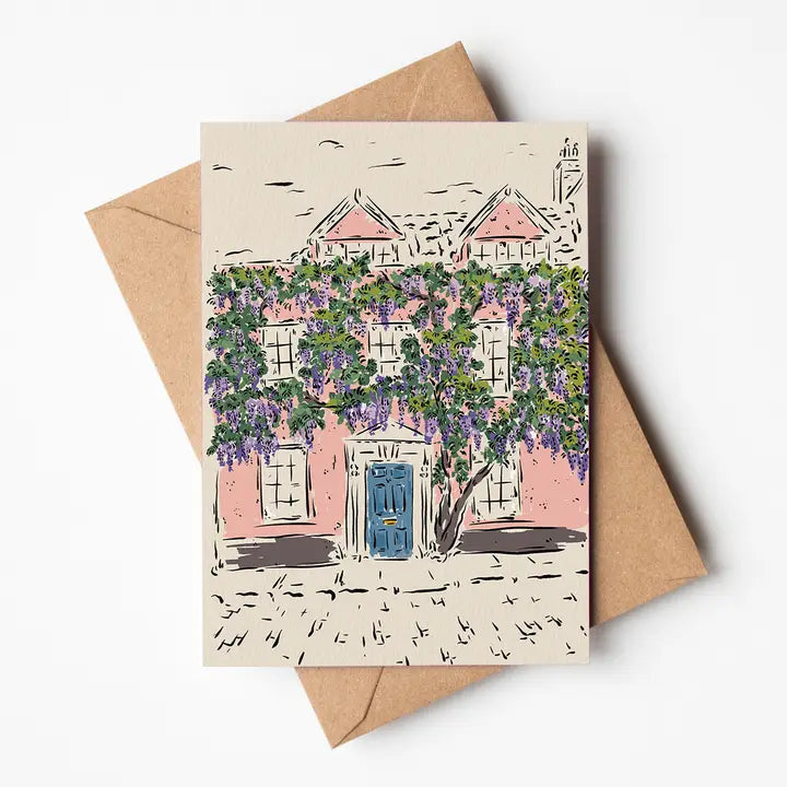 Wisteria in Pottergate, Norwich Card