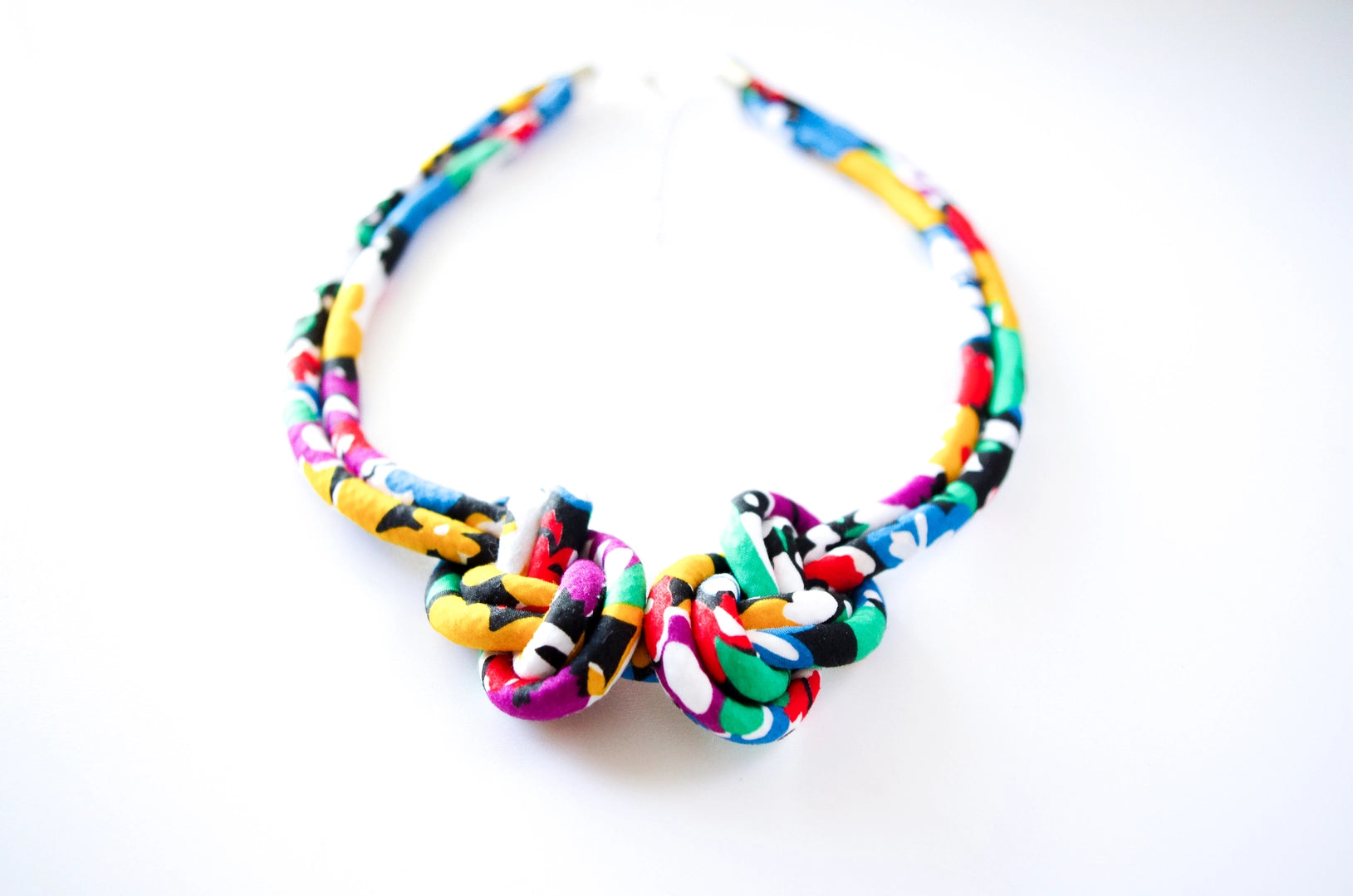 Eight Knot Cord Necklace in Liberty Prints